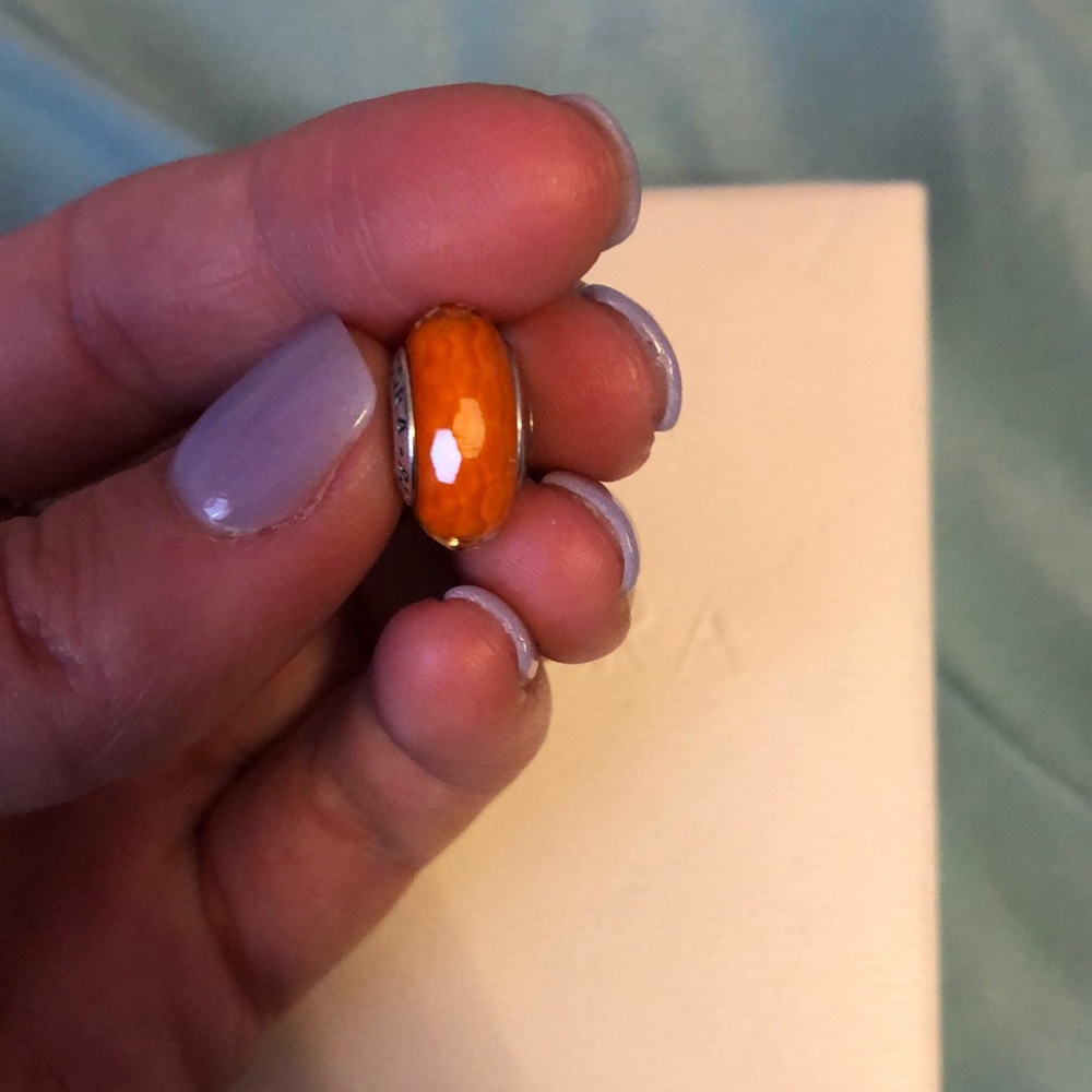 Orange pandora charm
